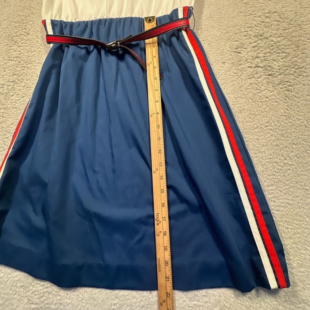 Sears The Sportdress Dress Women 11/12 Blue White Red 70s Vintage Union Made USA - Picture 11 of 11